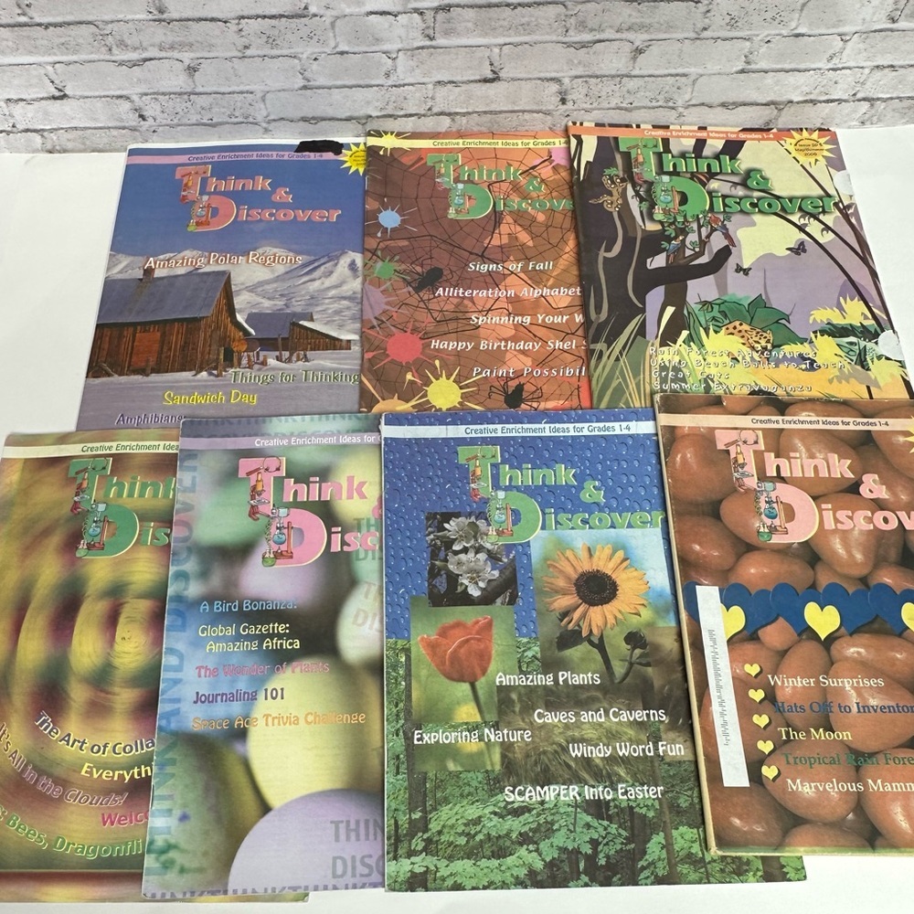 THINK & DISCOVER Lot of 7 Magazines Creative Enrichment Grades 1-4 Teaching